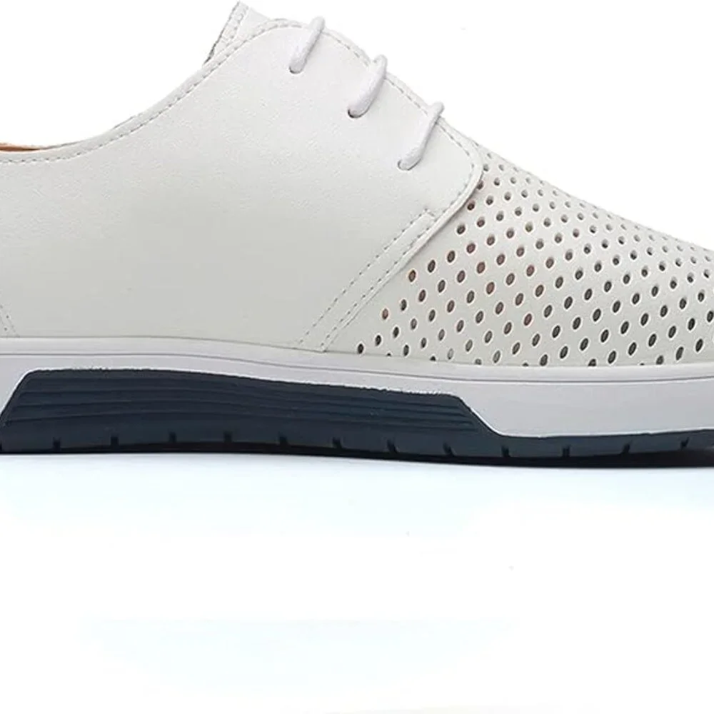 Santimon Men's US 7-10 White Casual Derby Shoes Breathable Non Slip‎ Sneakers